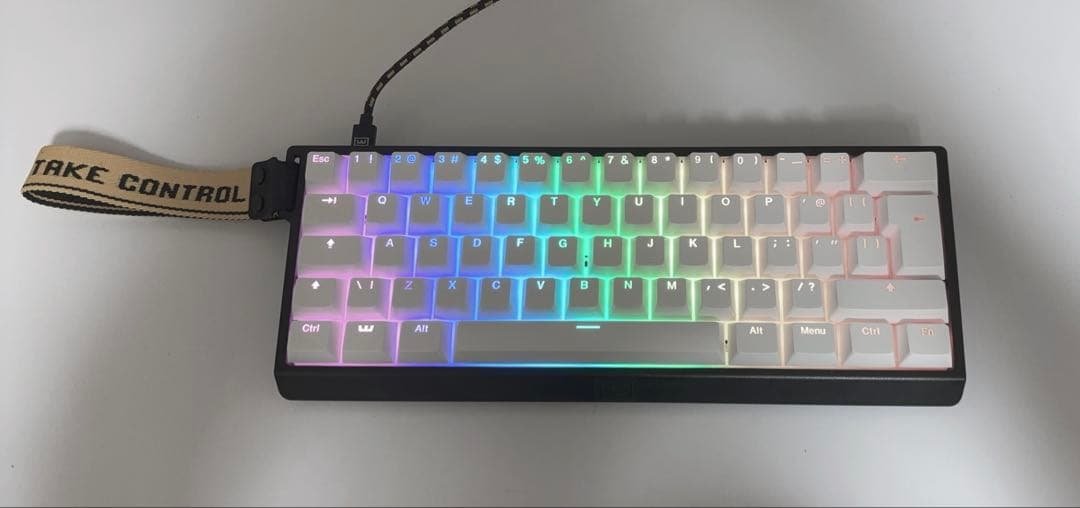 Wooting 60HE 白色　ラピッドトリガー 箱あり 純正キーキャップ付き