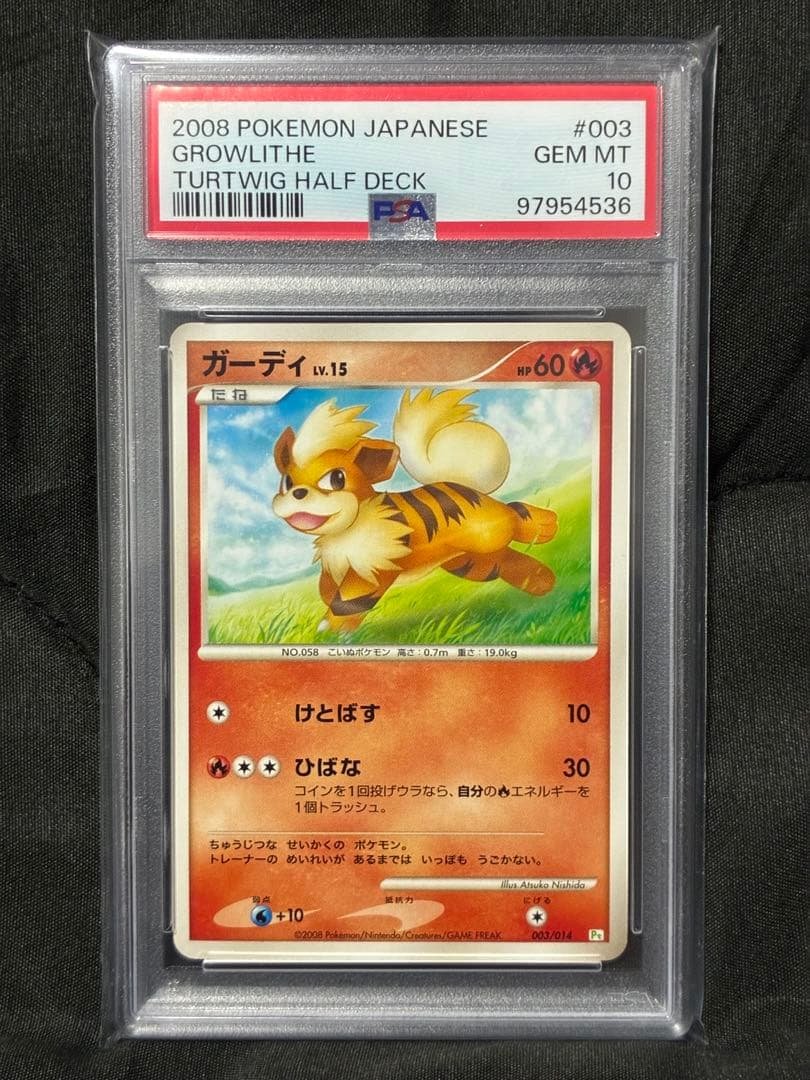 世界13枚 PSA10 ガーディ growlithe 2008 003
