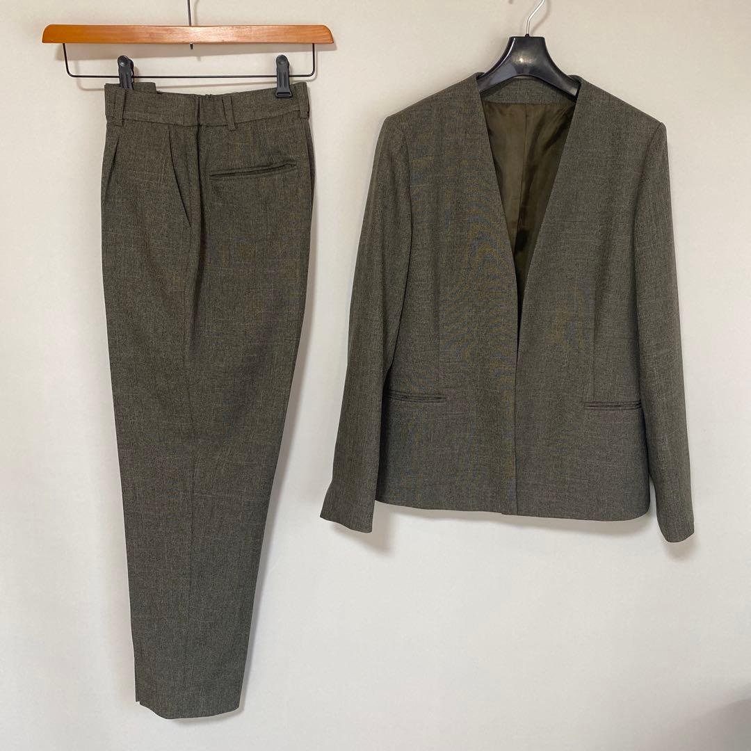 スーツセレクト パンツスーツ L W68 ストレッチ 営業職 Vカラー DMW