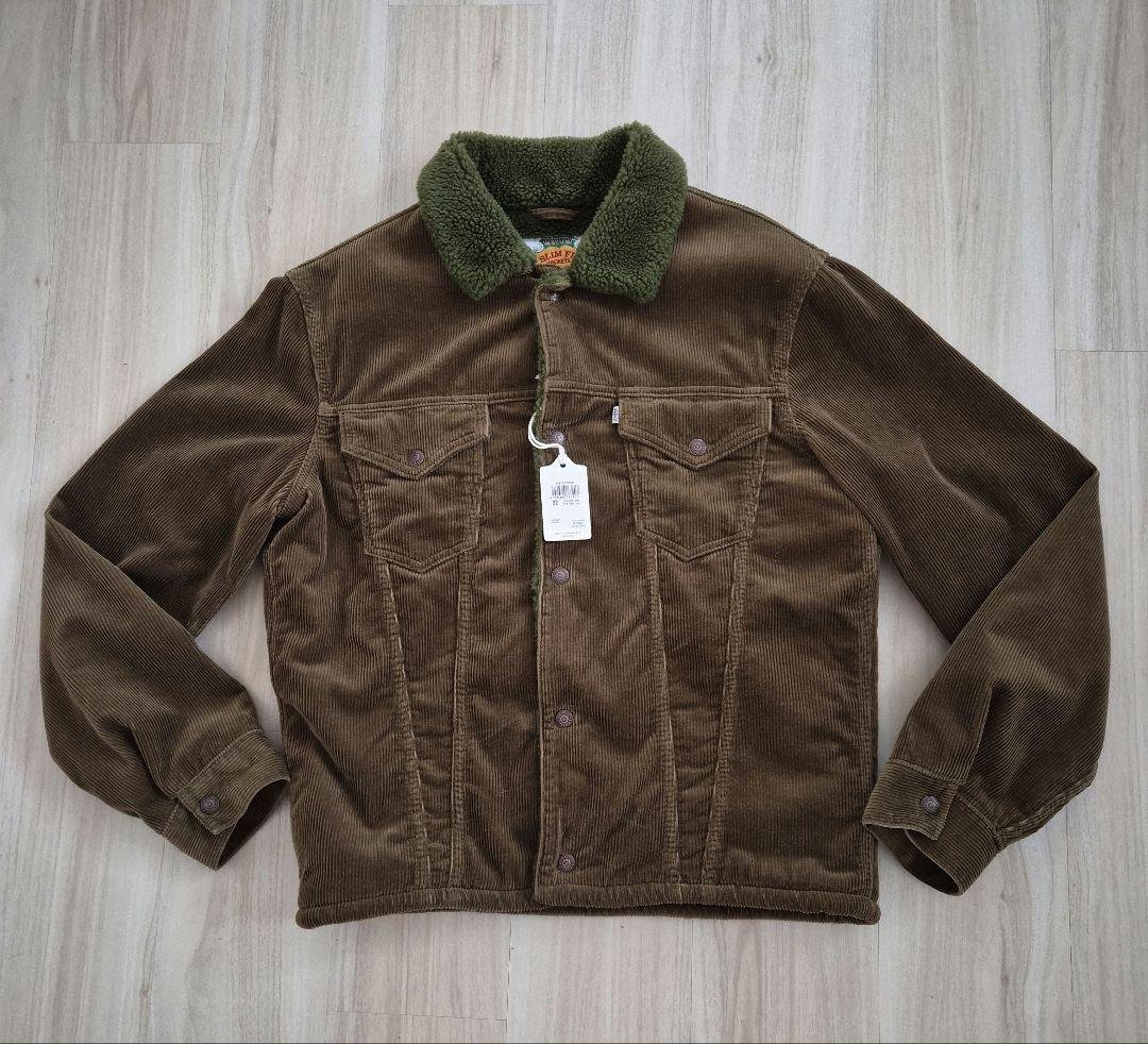 希少 TYPE III SHERPA SLIM OLIVE REED リーバイス