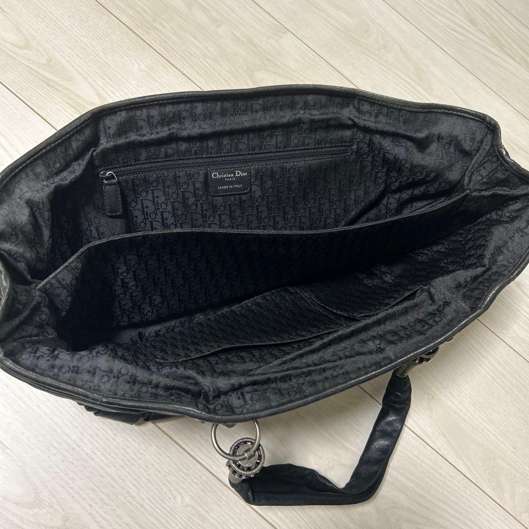 【希少】クリスチャンディオール トートバッグ ショルダーバッグ　レザー 黒