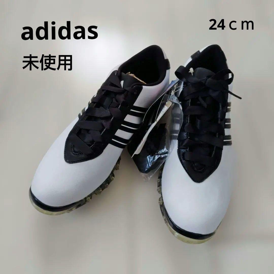 adidas ゴルフシューズ ホワイト/ブラック
