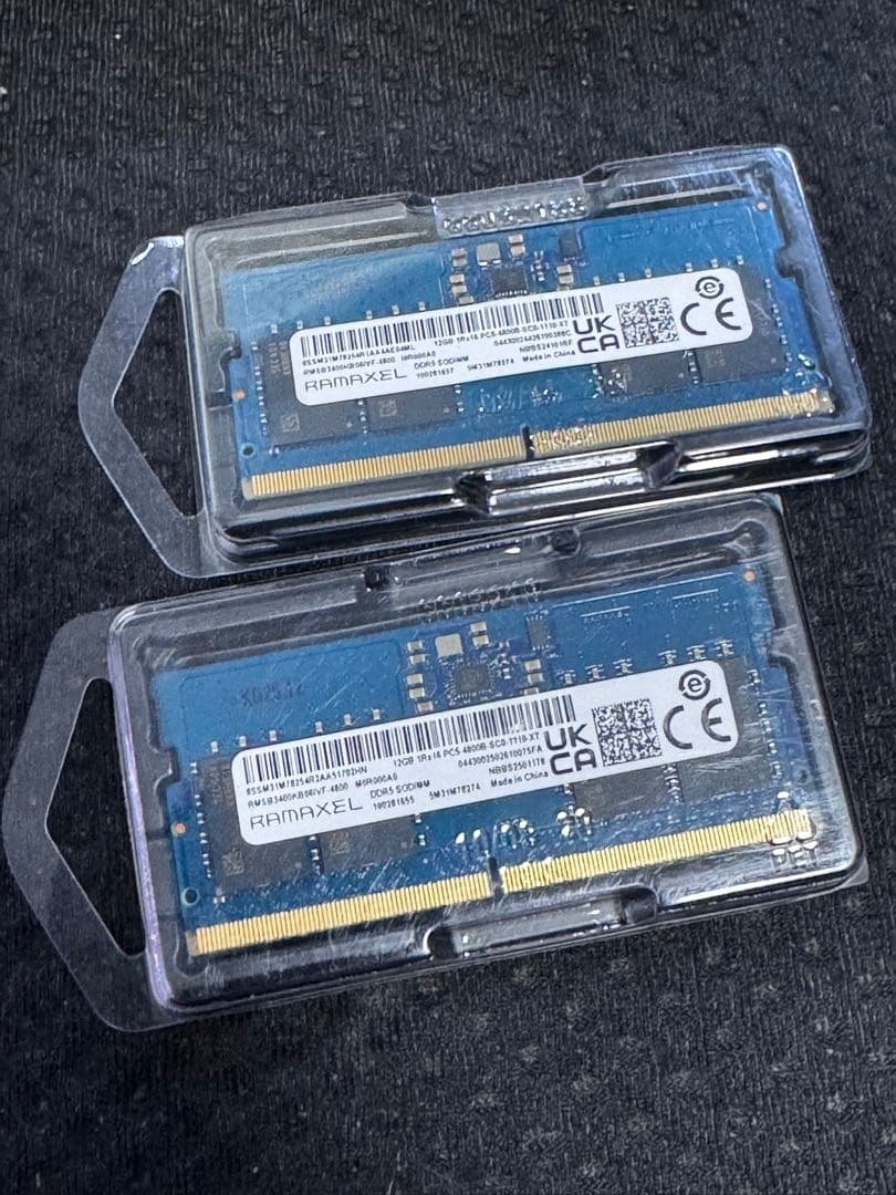 RAMAXEL DDR5-4800 SODIMM 24GB(12GB 2枚)