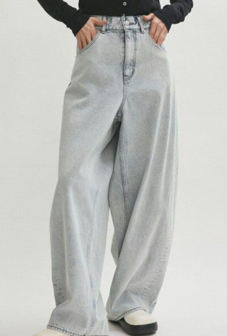 ☆限定sale☆【ADAM ET ROPE'】バックタックワイドデニム