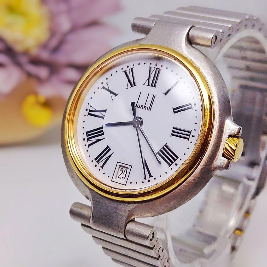Dunhill ダンヒル ローマン クォーツ レディース 腕時計　デイト