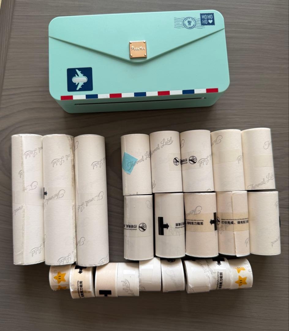 pmo M04AS ミニサーマルプリンタ　テープ多数セット