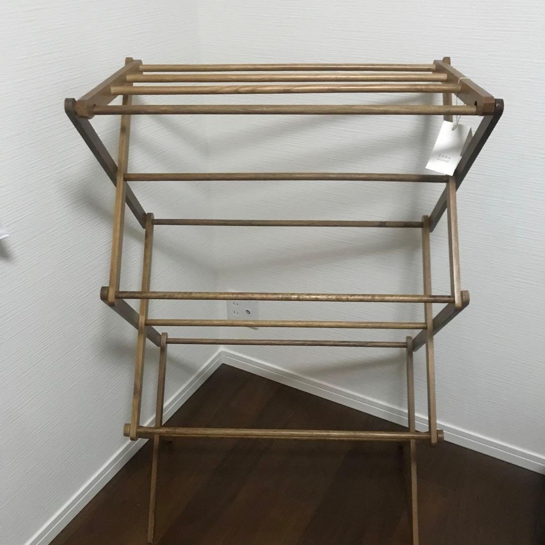 木製折り畳み洗濯物干し　ザラホーム