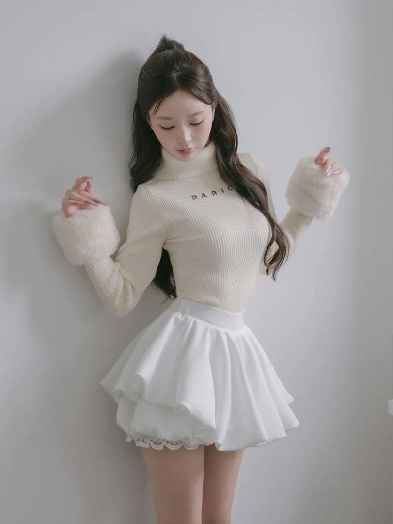 ⚠️値下げ中⚠️Darich スムースファーリブニットトップス