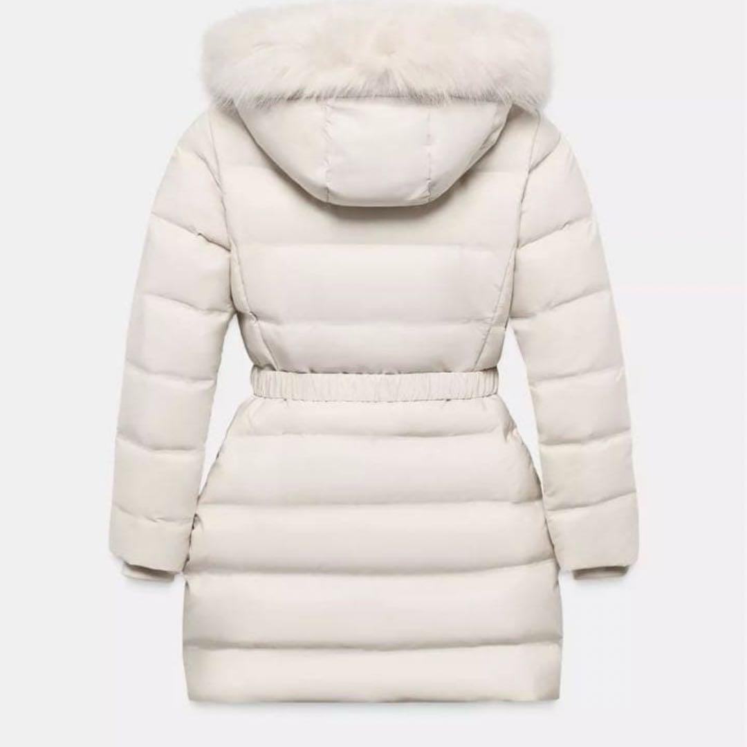 撥水加工入りウィンドブレーカーフード付きダウン ジャケット　ZARA 新品　L