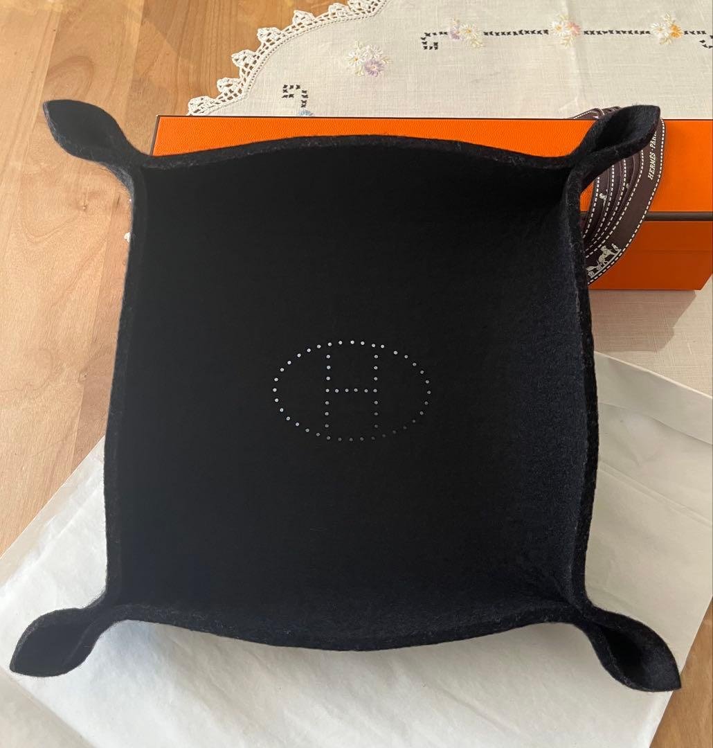 エルメス★ヴィドポッシュ フェルトトレイ アクセサリー ブラック 美品 箱有り