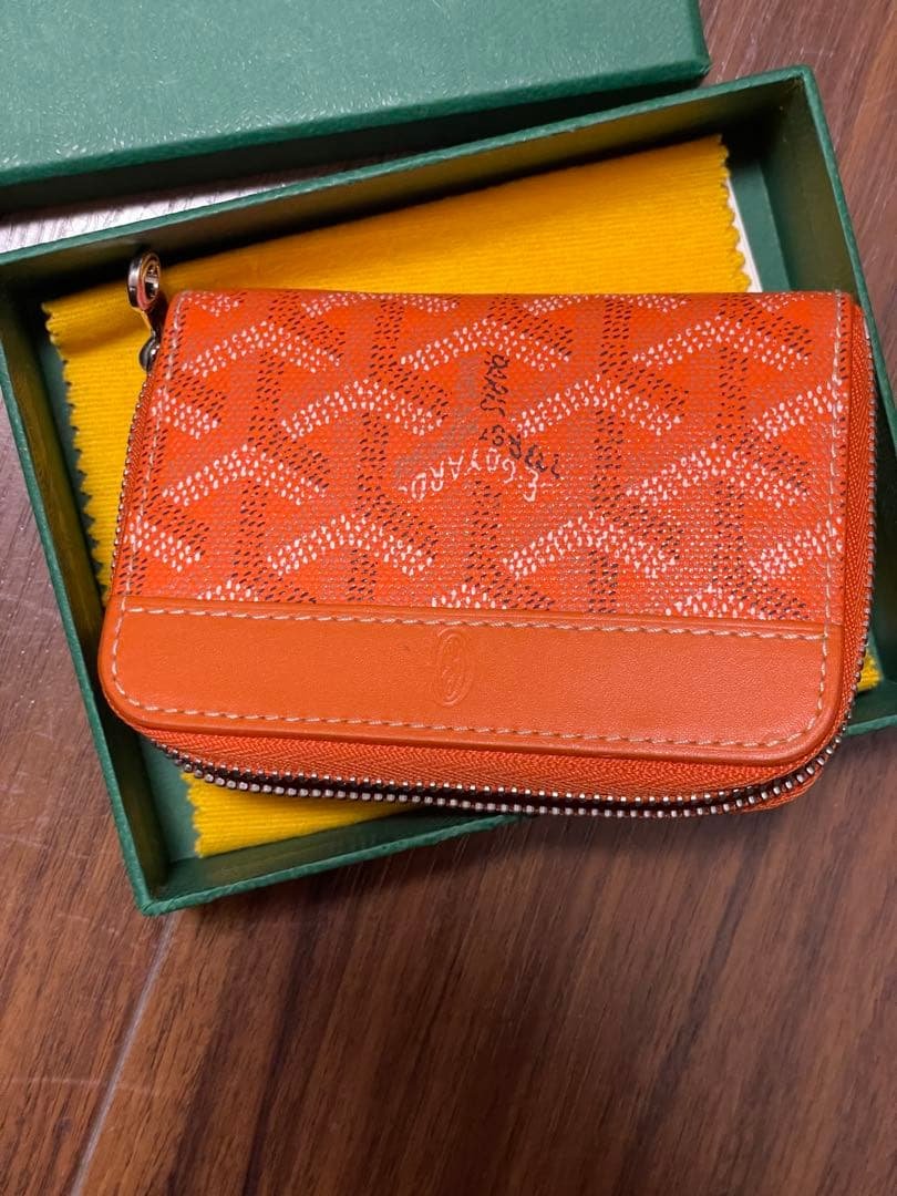 小物 Goyard Matignon Mini Wallet Orange