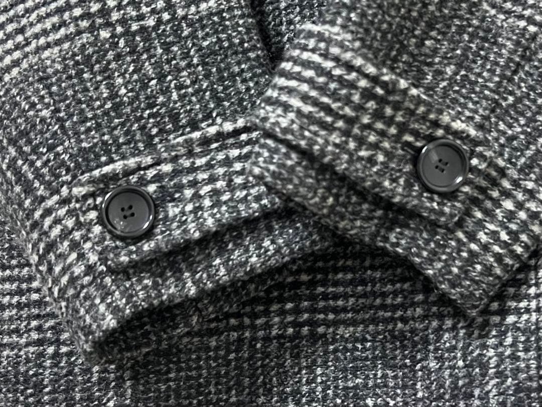 美品【24AW】Spick&Span Wスライバーチェックハーフコート 36