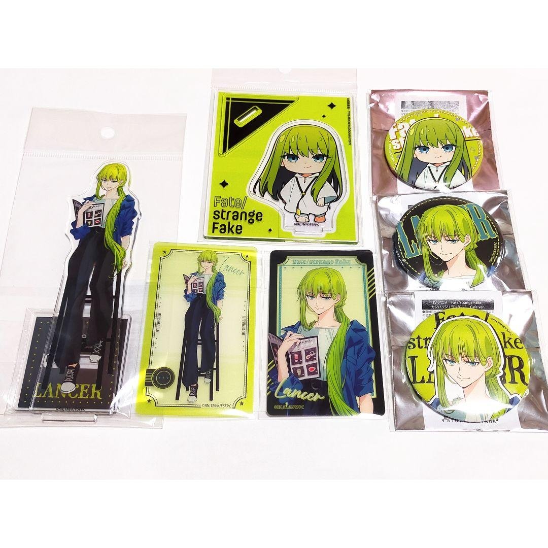 Fate strange Fake cafe ランサー アクスタ 缶バッジ