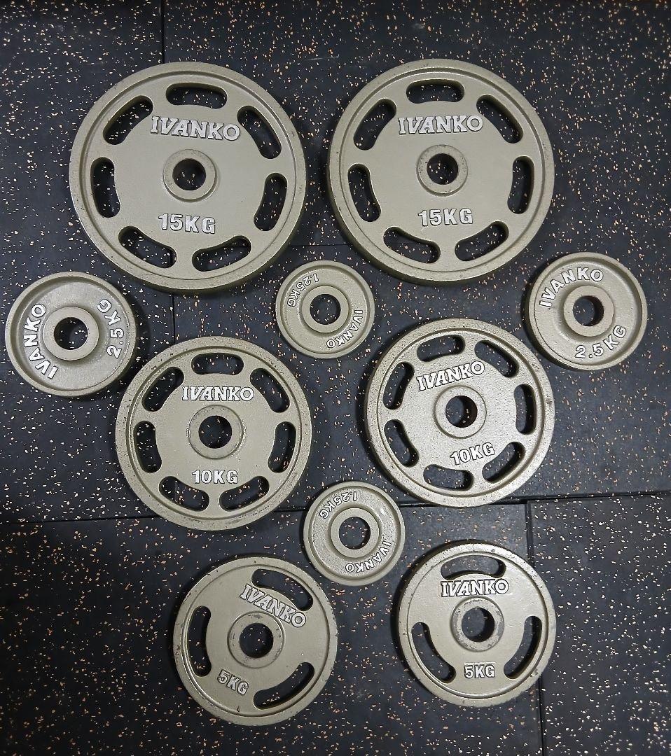 IVANKOイヴァンコ オリンピックプレートセット計67.5kg 穴径50mm