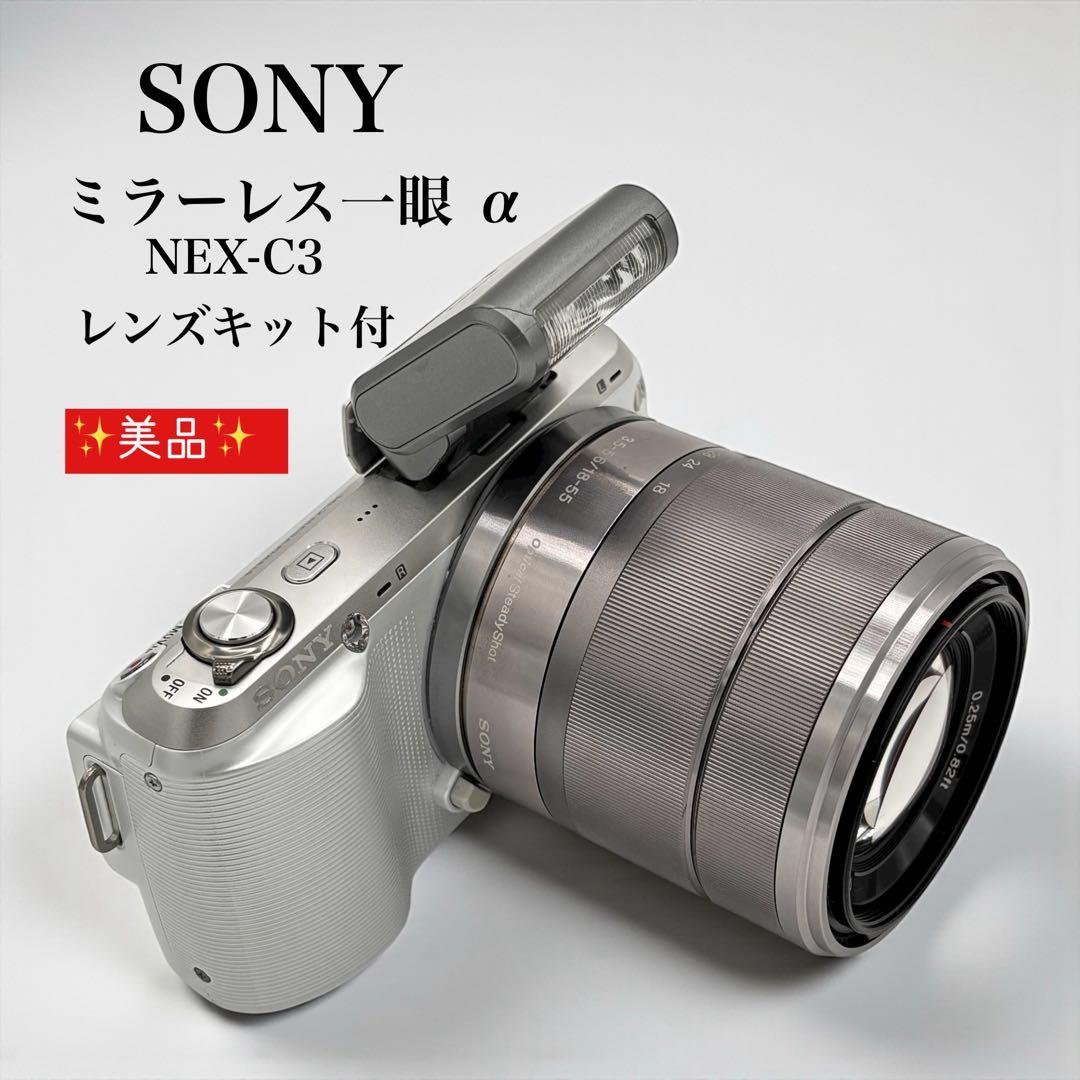 動作良好✨ソニー NEX-C3 レンズ付 バッテリー充電器付ミルフィーユ