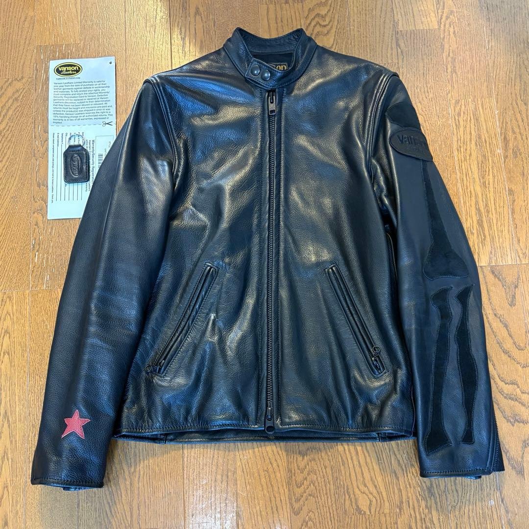 vanson Encinitas別注 black bone 希少 バンソン 38