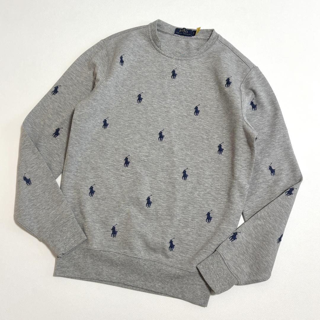 【最終価格】ポロラルフローレン スウェット ポニー刺繍 総柄 S相当