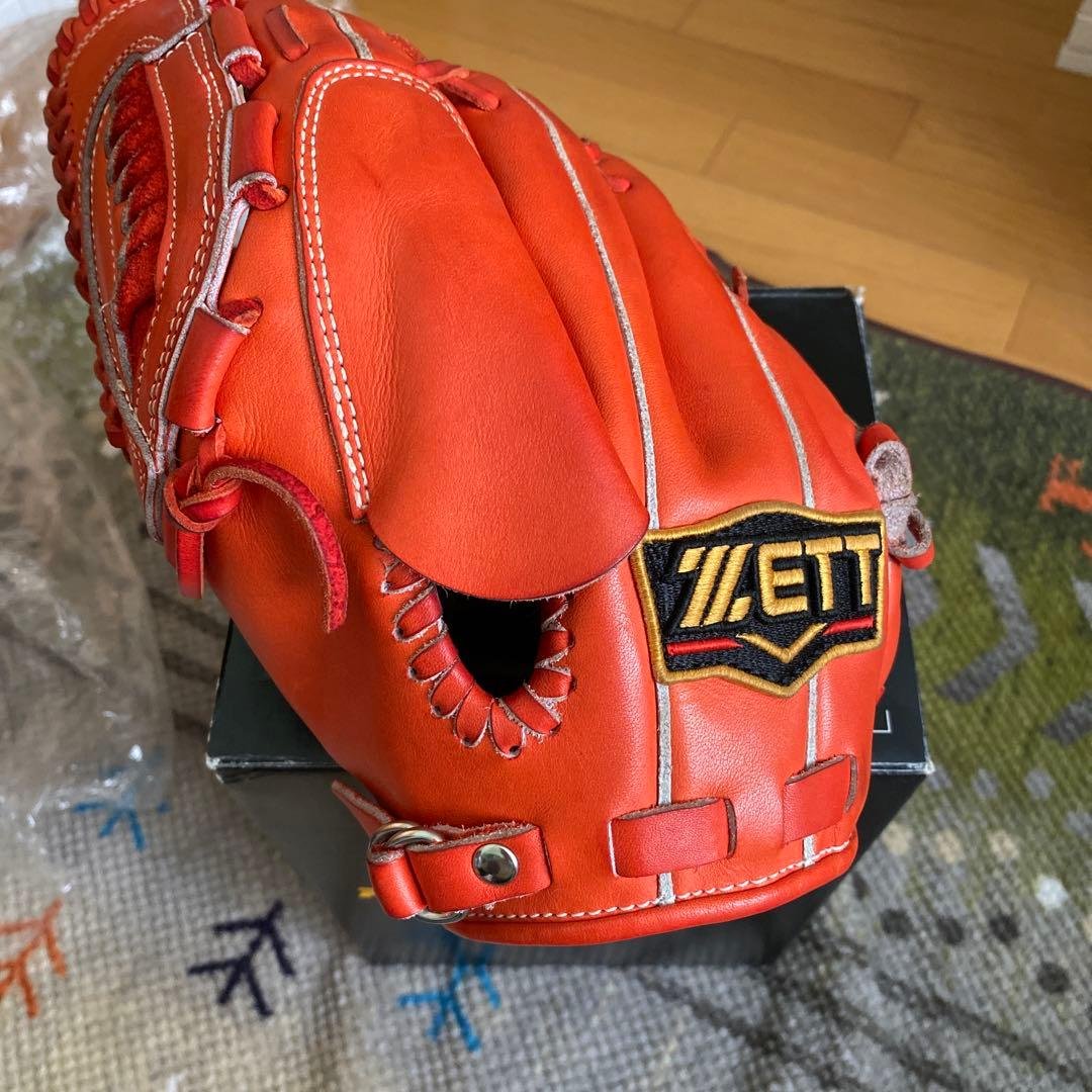 【最終】ZETT PROSTATUS 硬式グローブ オレンジ