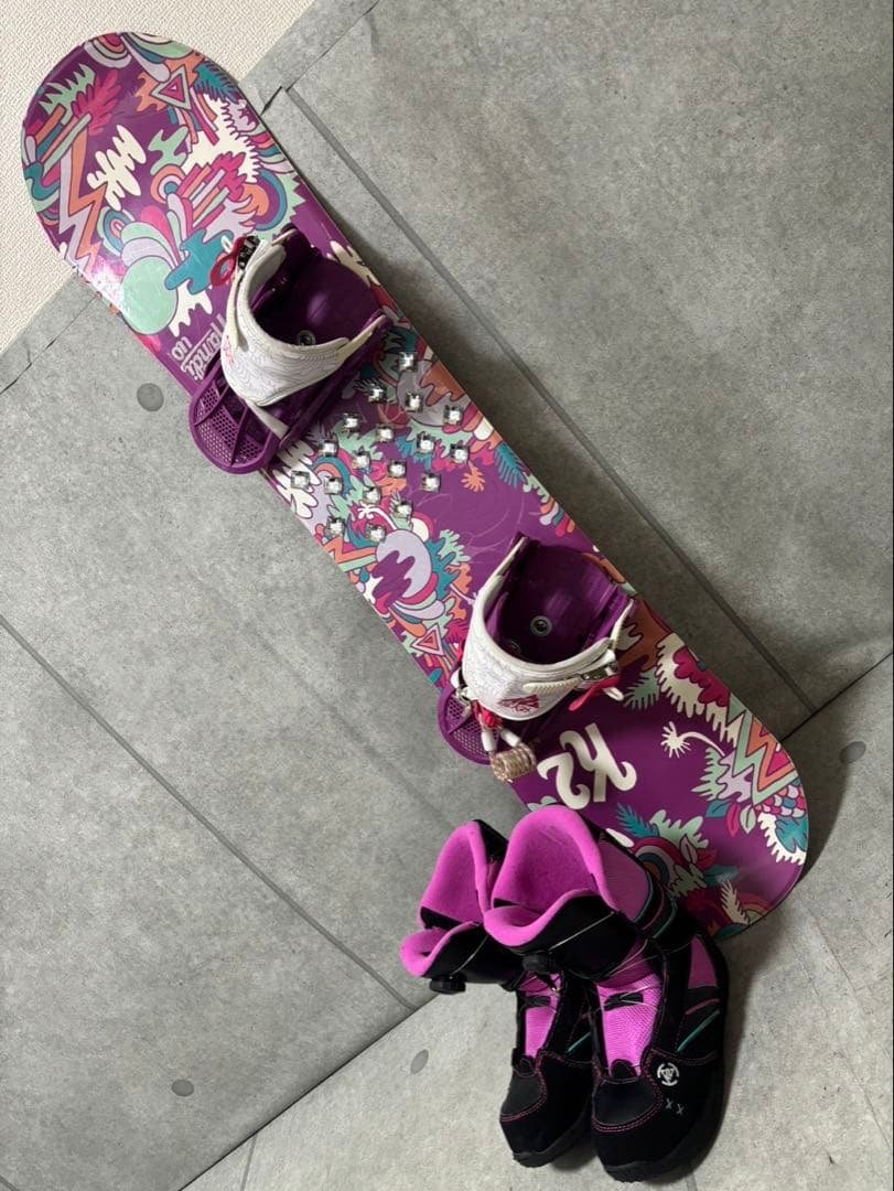 k2 キッズスノーボード　バイン　ブーツ21センチ　フルセット