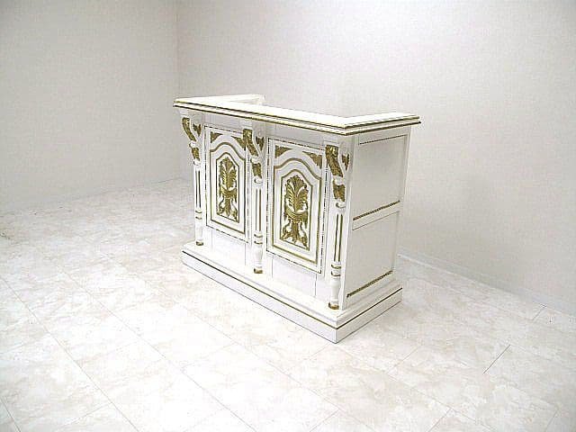 ロココ様式レジカウンター　　アンティーク調/ロココ調/レジ台/受付カウンター