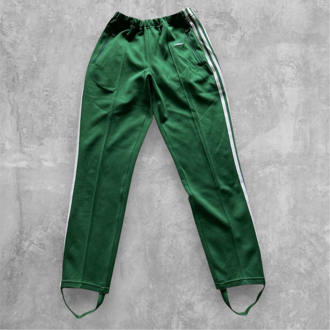 希少　70s アディダス 西ドイツ製 トラックパンツ 緑 5 デサント