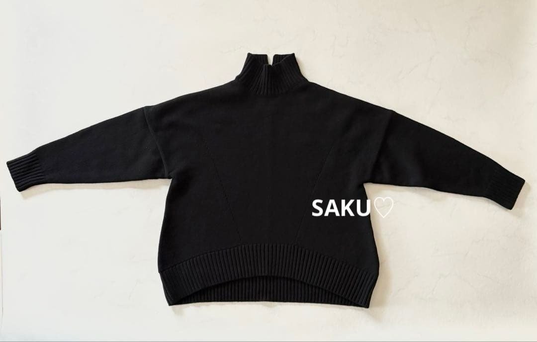 定価37400円 CINOH オーバーサイズ ハイネックニット 38 黒