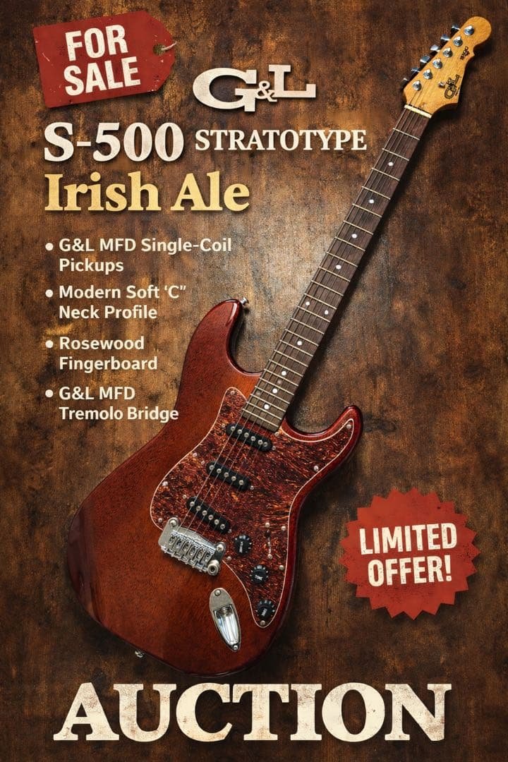 n*o様 G&L S-500 tribute series チェリーレッド スト