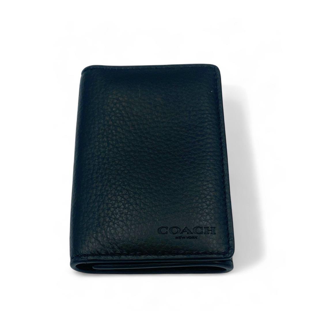 COACH コーチ＊黒 レザー 名刺入れ＊美品未使用＊91308 QB/BK