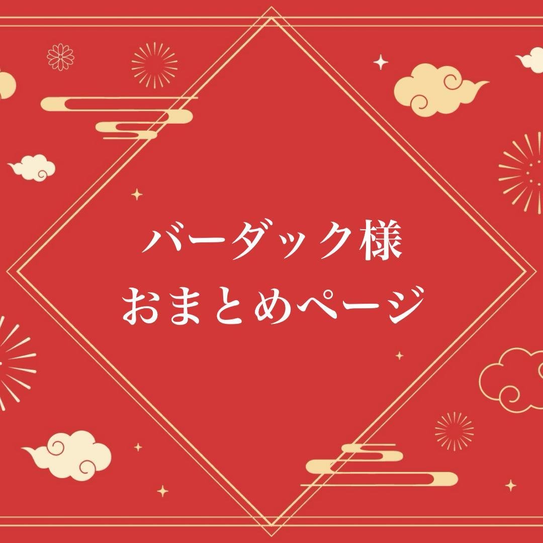 バーダック様　3点　おまとめページ