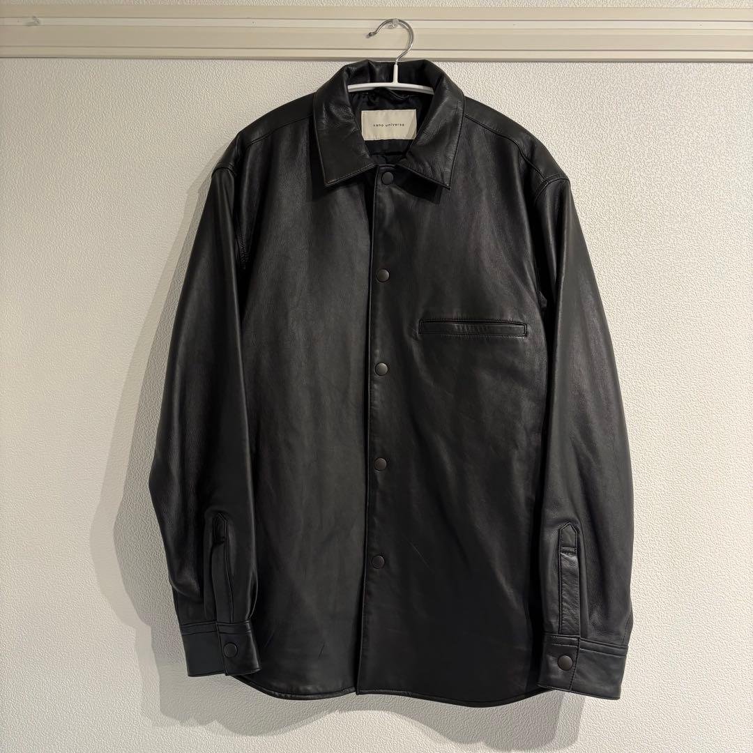 nano universe 黒レザージャケット M