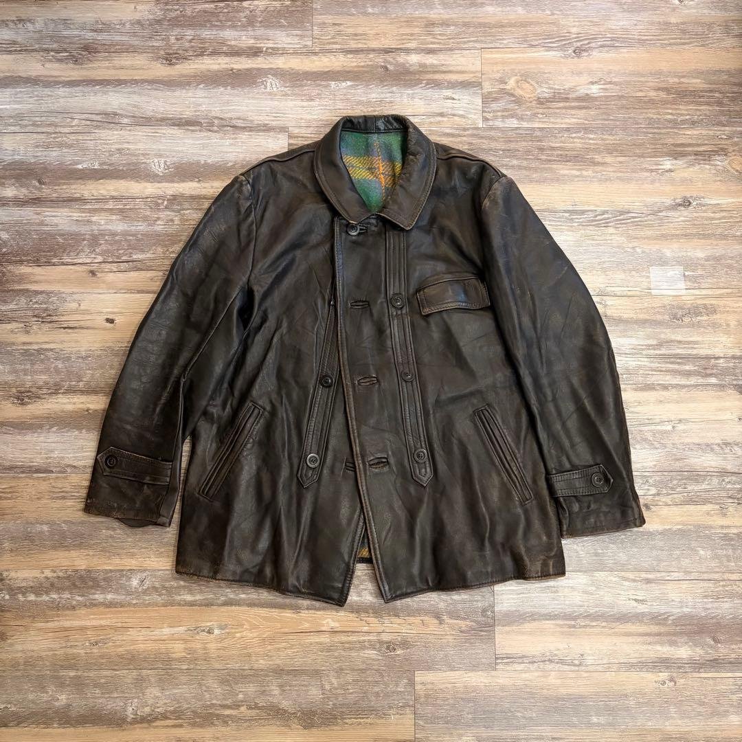 35　コルビジェジャケット 本革 フレンチ ヴィンテージ レザー