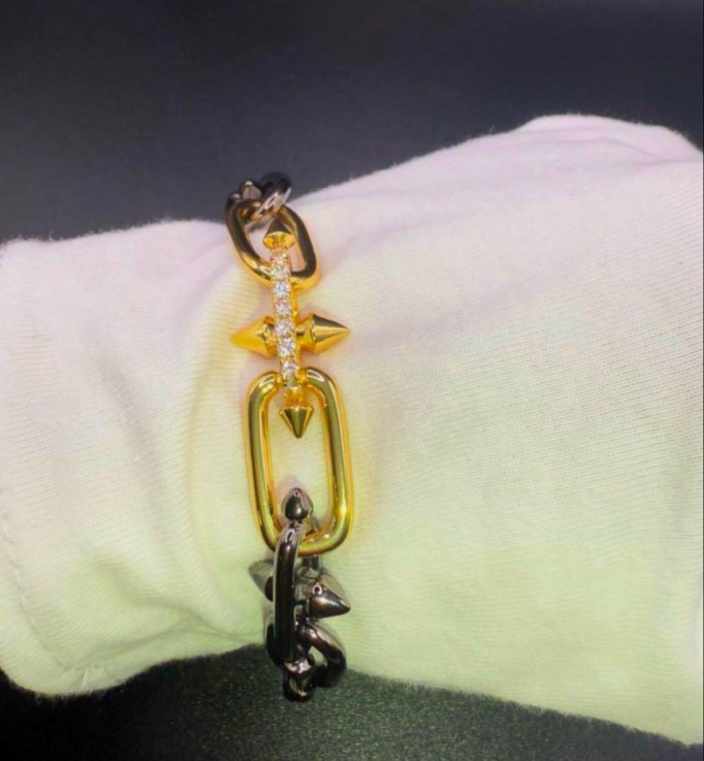 ジルコニア　タイタンスパイク　ブレスレット　ゴールド　登坂広臣　OMI 着用