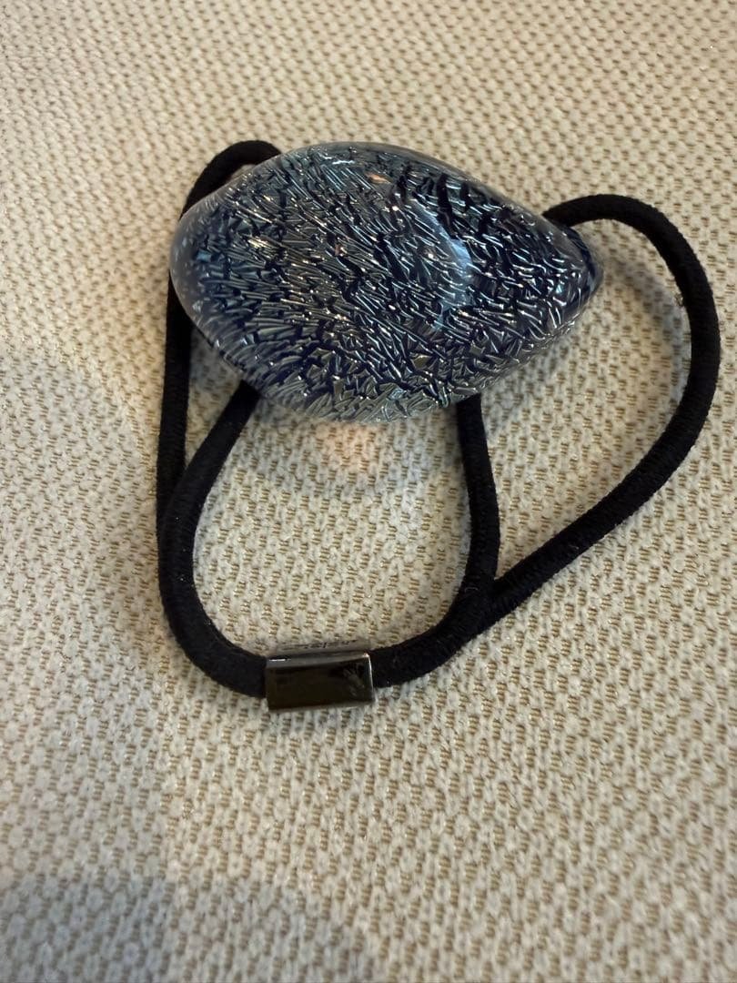 コレットマルーフ・グラスポニー・ブルー・シルバー箔