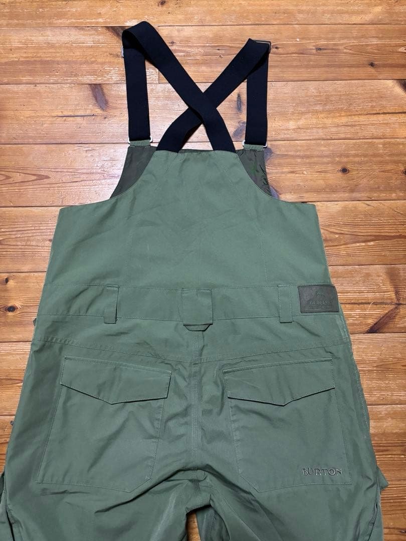 BURTON GORE-TEX ビブパンツ L オリーブグリーン