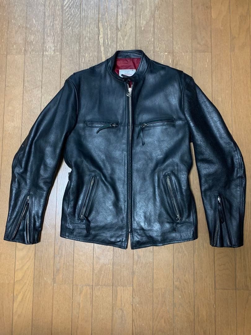 アヴィレックス AVIREX シングル レザー ライダース ブラック L