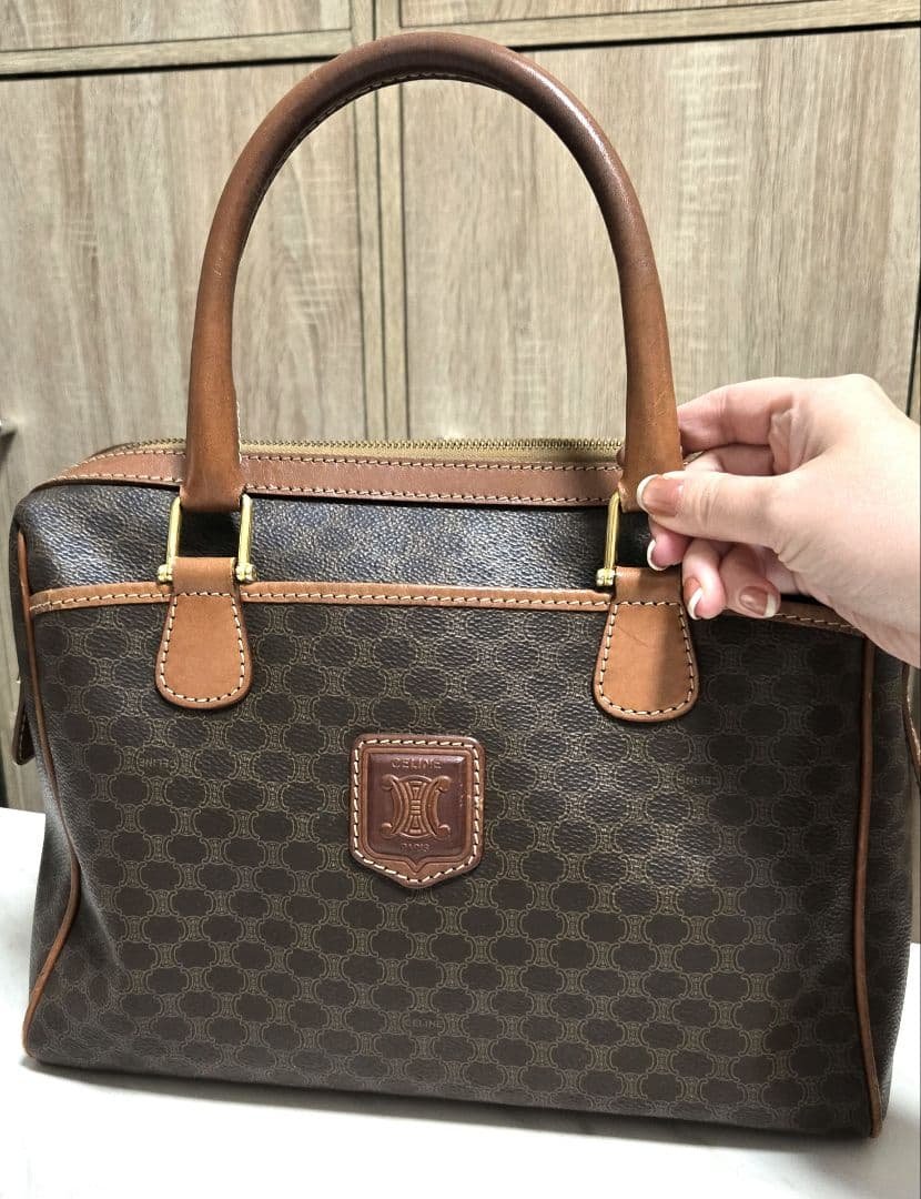 【最終お値引き】セリーヌ CELINE マカダム ボストンバッグ ハンドバッグ