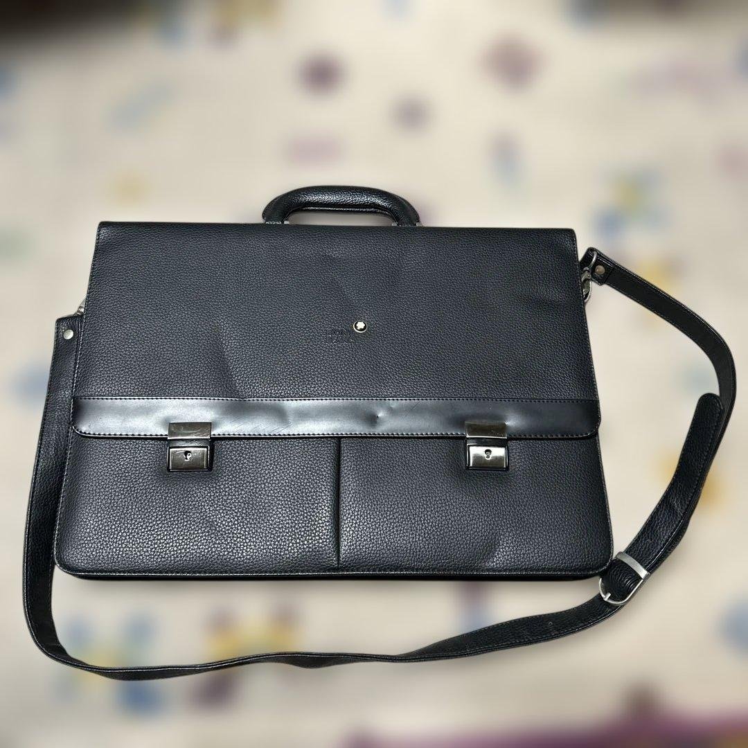MONT BLANC ブラック ビジネスバッグ レザー
