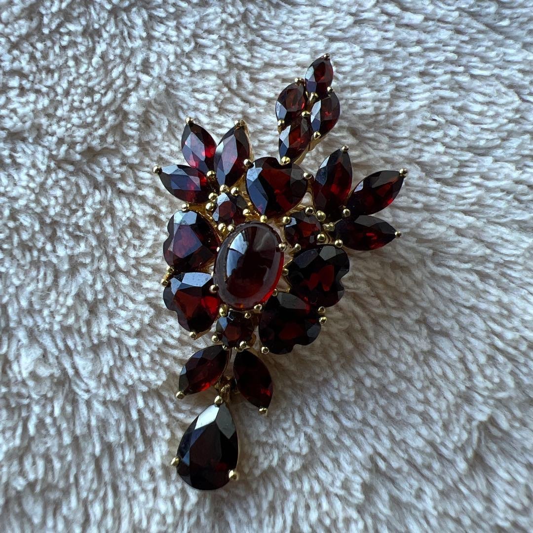 R*a様 碌山 Rokuzan ガーネット 925 ブローチ ペンダントトップ