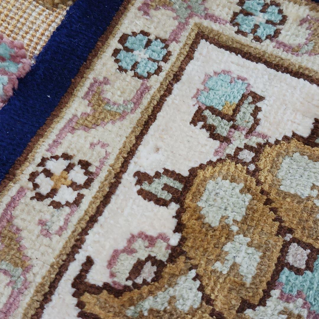 Y3181 トルコ カイセリ絨毯 シルク100% 手織り 93×63㎝