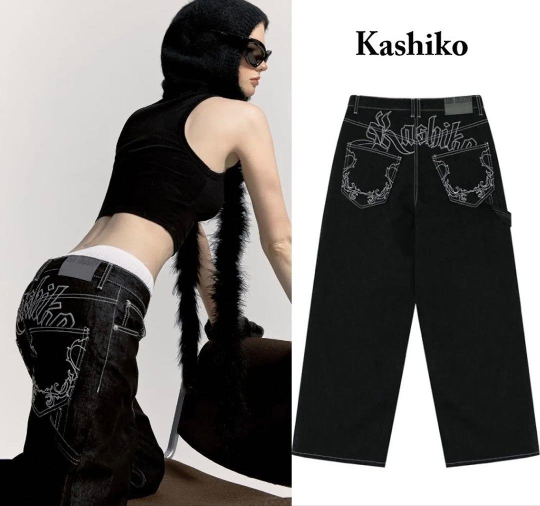 カシコ kashiko デニム　Sサイズ　シズニルック　韓国　韓国ブランド