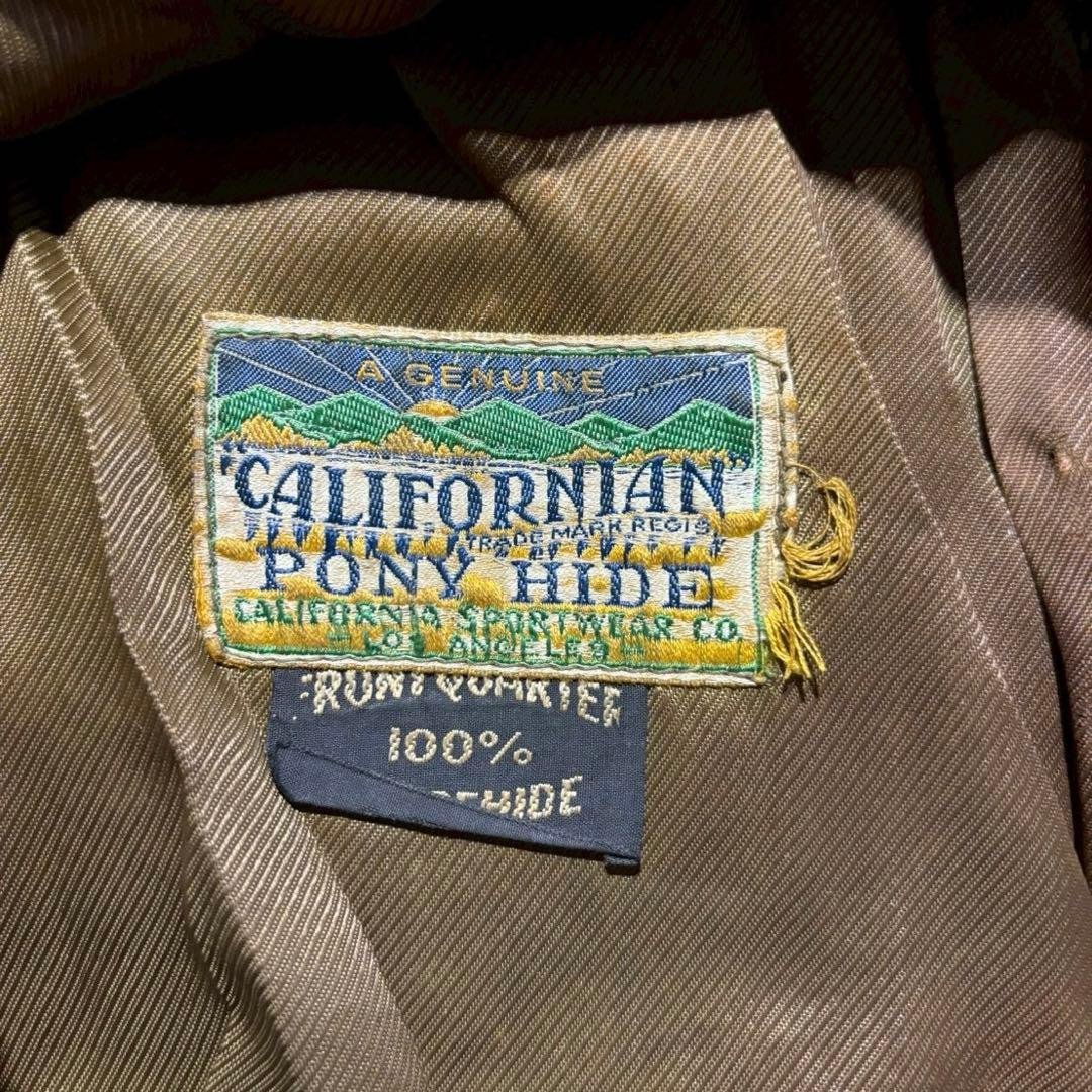 CALIFORNIAN PONY HIDE レザージャケット 40sヴィンテージ
