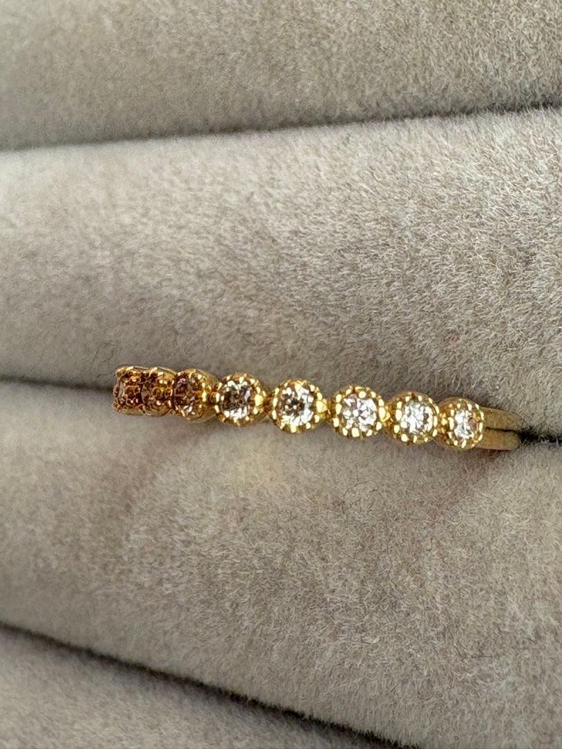 K18YG ダイヤハーフエタニティリング✨