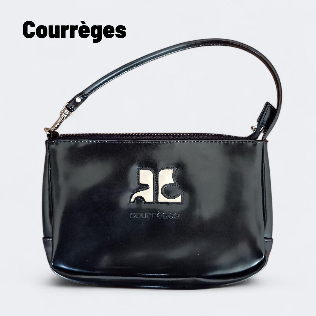Courreges／クレージュ　ハンドバッグ　ブラック