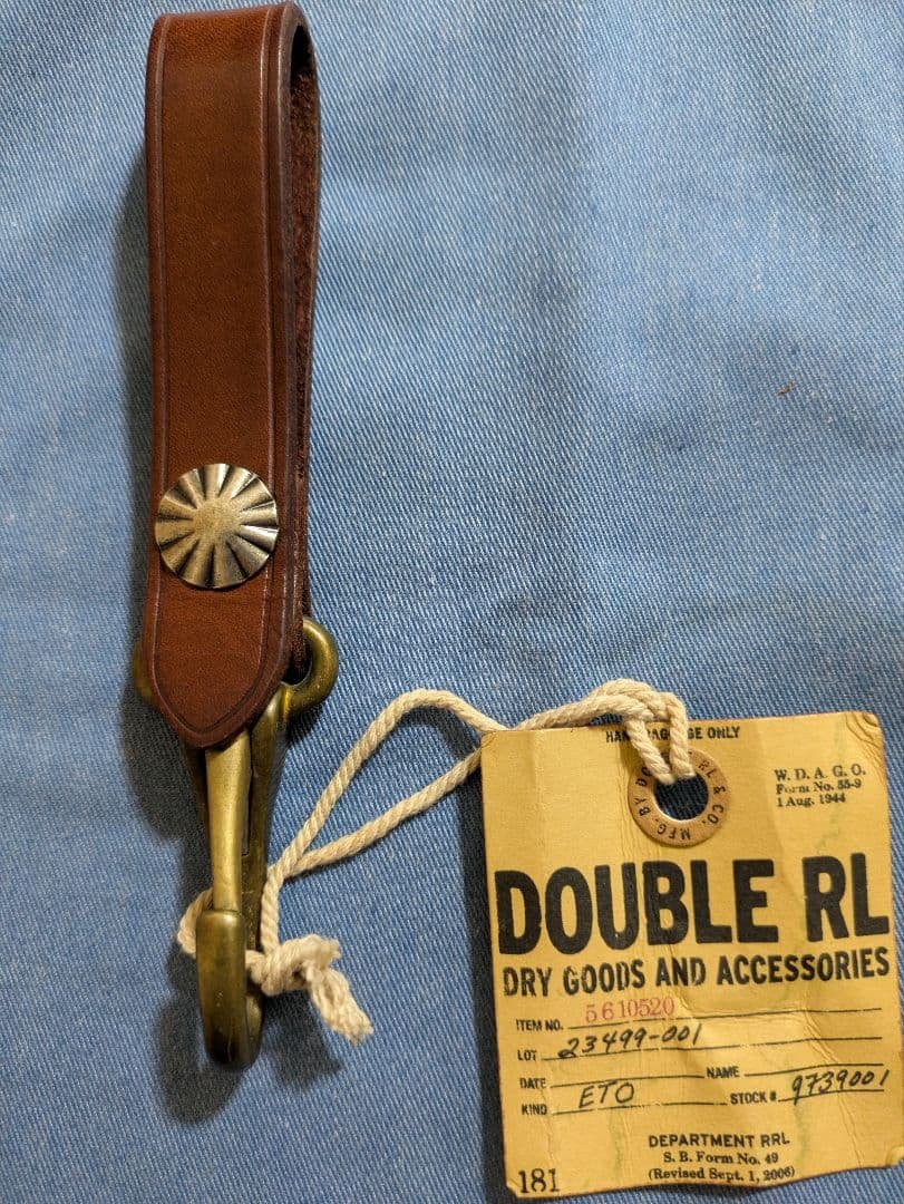 RRL ブラウンレザーコンチョ付キーホルダー　新品未使用