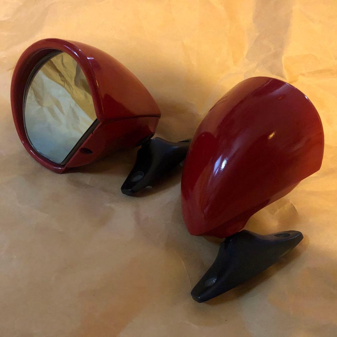 【本物】ビタローニ セブリング ミラー 足付き レッド 左右セット