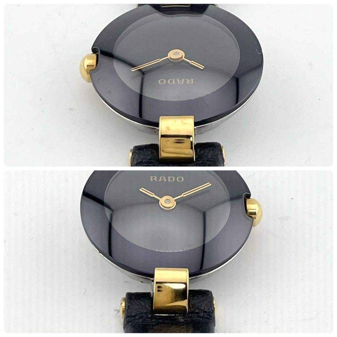 【稼働/新品電池】ラドー　クポール　腕時計　クォーツ　レディース　黒文字盤