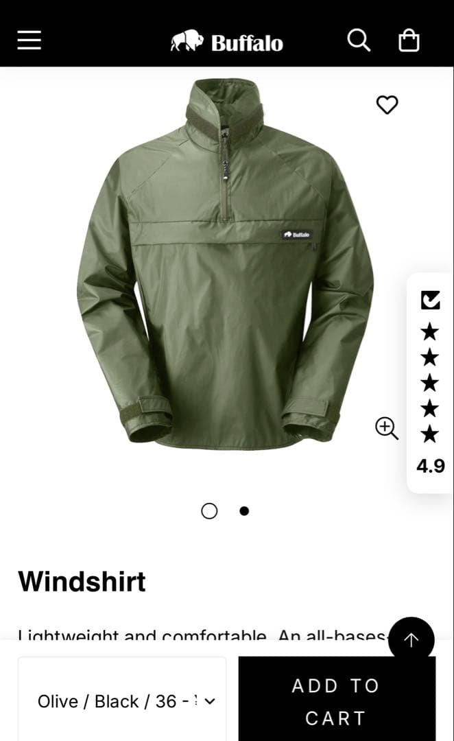 Buffalo Systems WINDSHIRT ナイロンジャケット 36