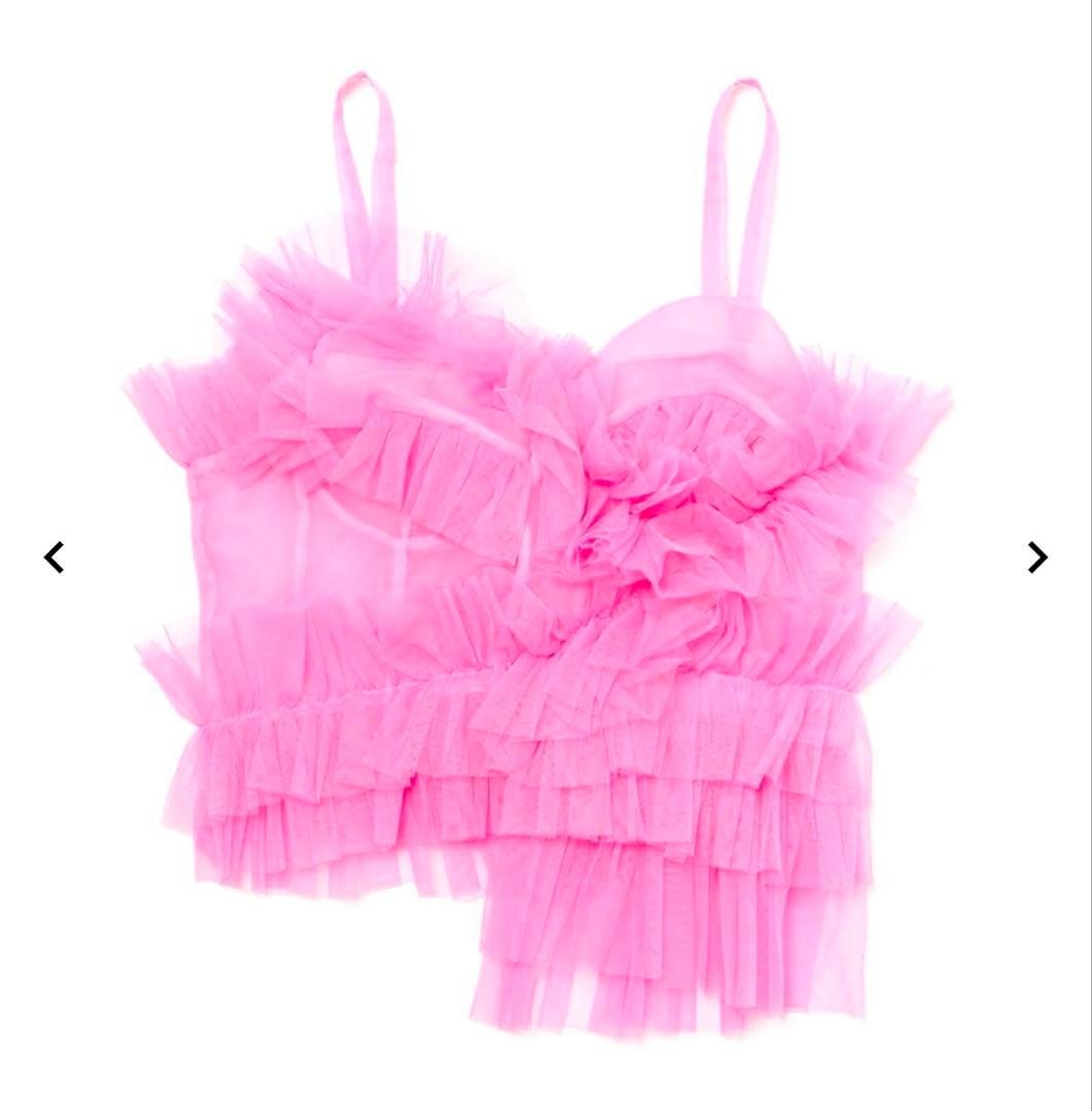 トップス VIVIANO / Ruffle Tulle Bustier