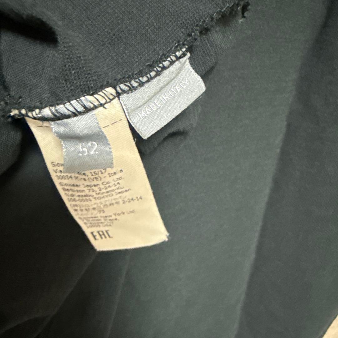 新品★ZANONE★icecotton★ニット★長袖カットソー★ブラック★52