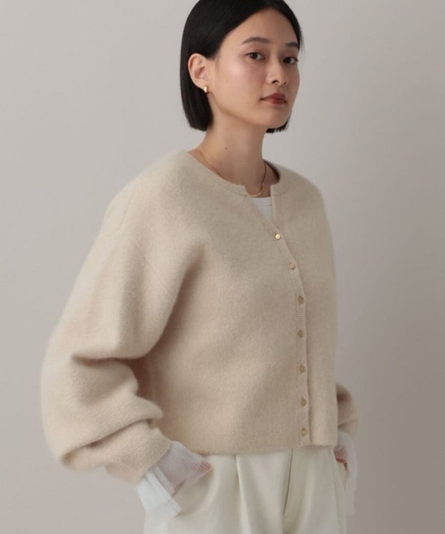 完売品　CNラクーンコンカーディガン A part by アパートバイ